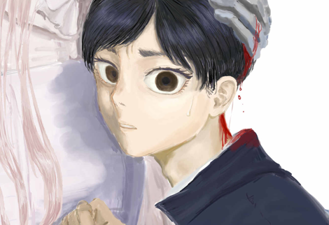 黒髪の学ランを着た少年の画像